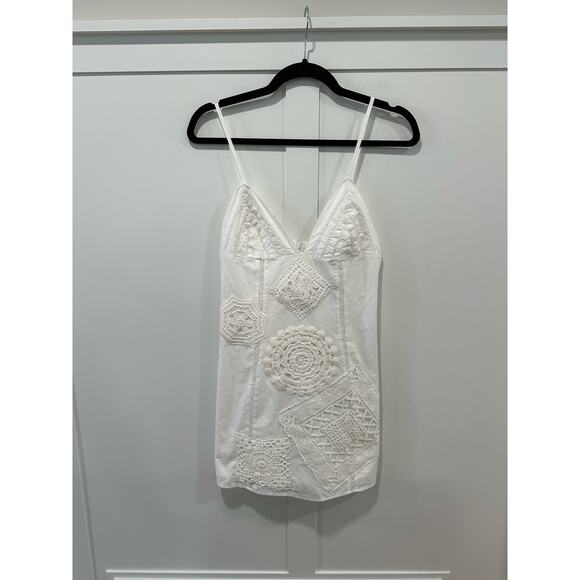 NWT Zara Crochet Spaghetti Strap Mini Dress Size S - Picture 1 of 7